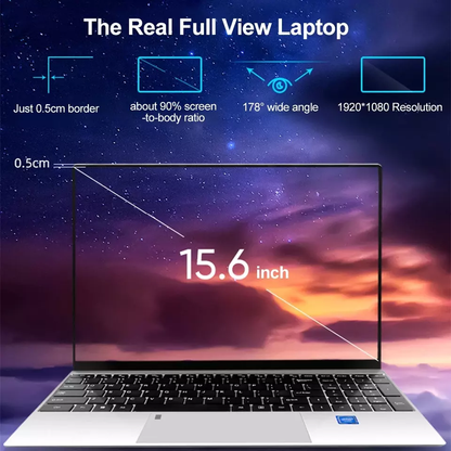 15.6 Inch In tel I3 J4125 Wins10 Notebook 8GB Rom 256GB Ram Laptop Computer Notebook With Tf Slot External 128gb